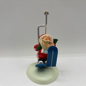 Hallmark Keepsake Ornament Dated 1983 Vintage Santa Ski Lift